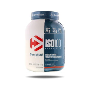 ISO100, 3 Lbs.-Dymatize-Strawberry-45 Servings-Mr. Nutrition